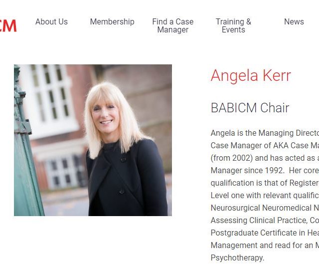 Angela Kerr appointeed BABICM chair for 2 further years